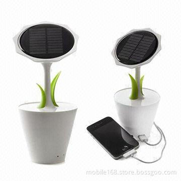 New Sunflower Solar Charger with 2,500mAh Internal Li-ion Battery, Suitable for iPhone, MP3/MP4